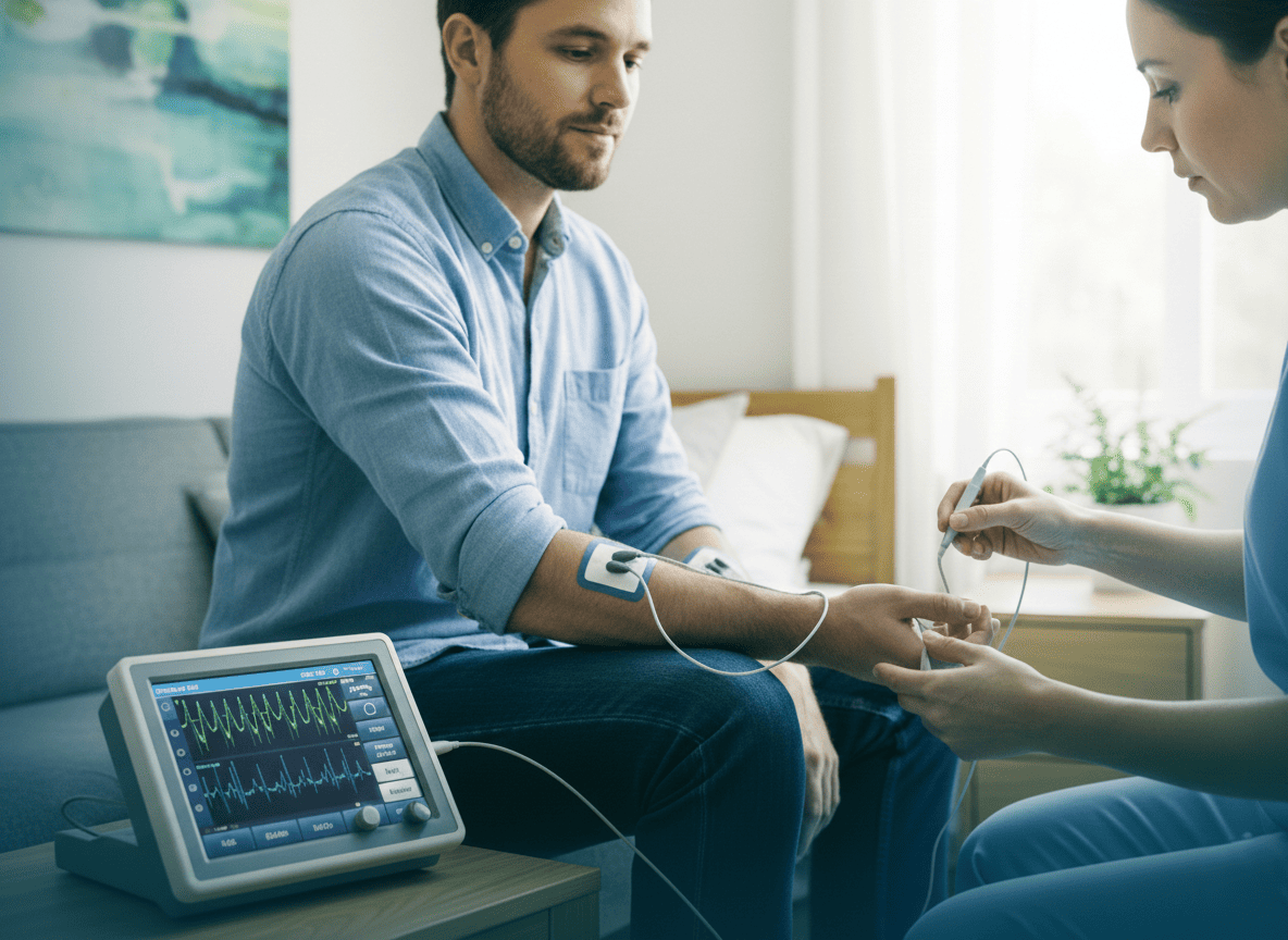 رسم العصب والعضلات بالمنزل